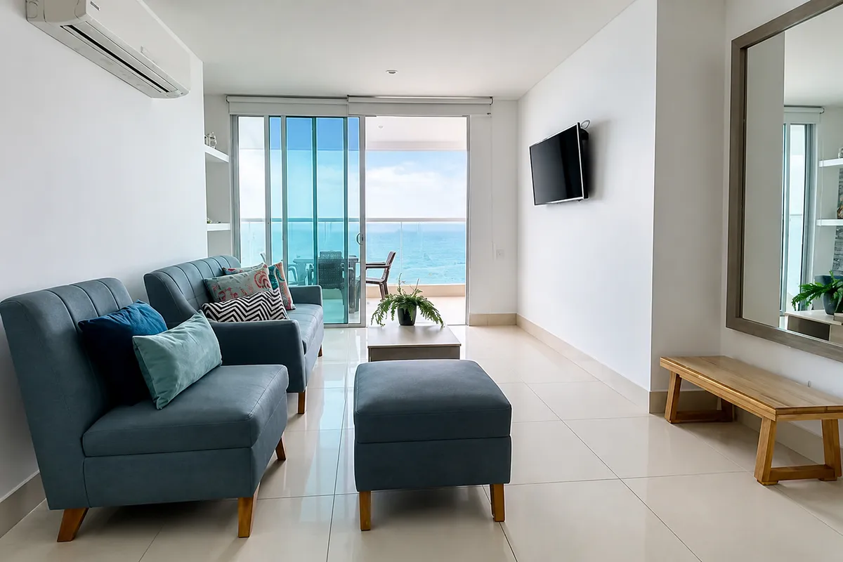 Apartamento en Bocagrande, Cartagena de Indias: formato y distribución
