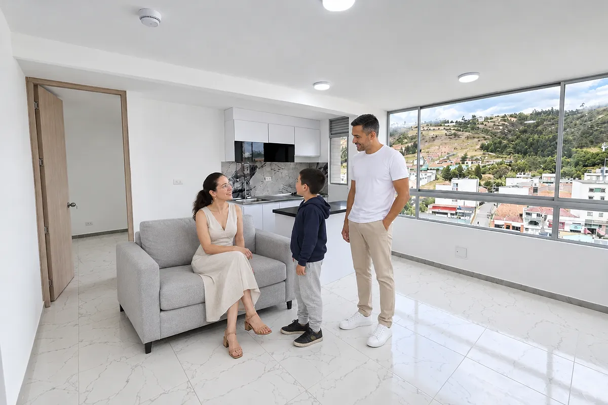 Fachada de conjunto cerrado residencial en el norte de Tunja