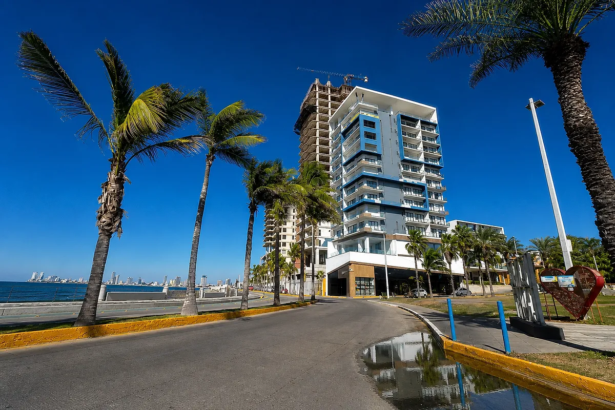Departamento en Los Pinos, Mazatlán: la vista principal de la propiedad